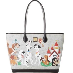 Disney Parks Dooney And Bourke Reigning Dogs Large Tote Bag I Love My Dog New